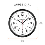 Jumbo 20 Inch Indoor/Outdoor Clock