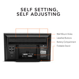 Self-Setting Full Calendar Clock with Extra Large Digits Indoor and Outdoor Temperature - Black image