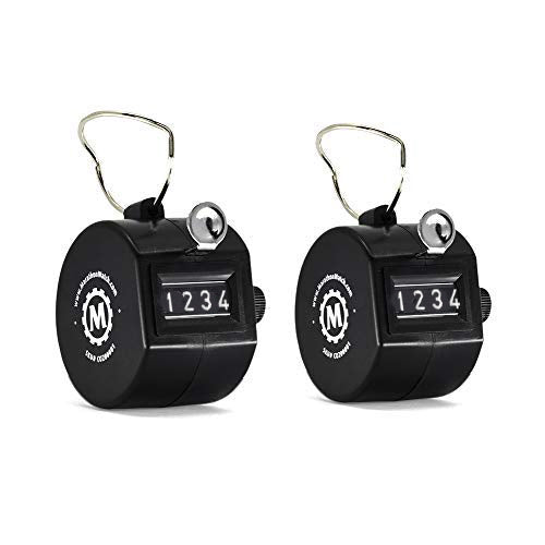 Black Handheld Tally Counter with Finger Ring image