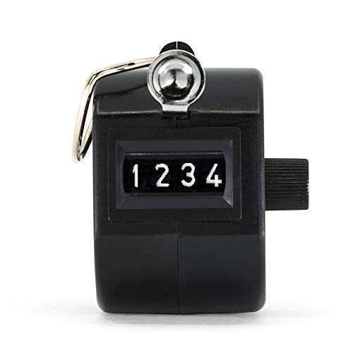 Black Handheld Tally Counter with Finger Ring – Marathon Watch