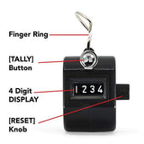 Black Handheld Tally Counter with Finger Ring for Sports, Warehouse, Laboratories, Factories and Offices - marathonwatch