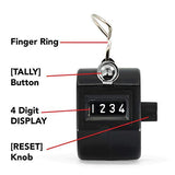Black Handheld Tally Counter with Finger Ring image