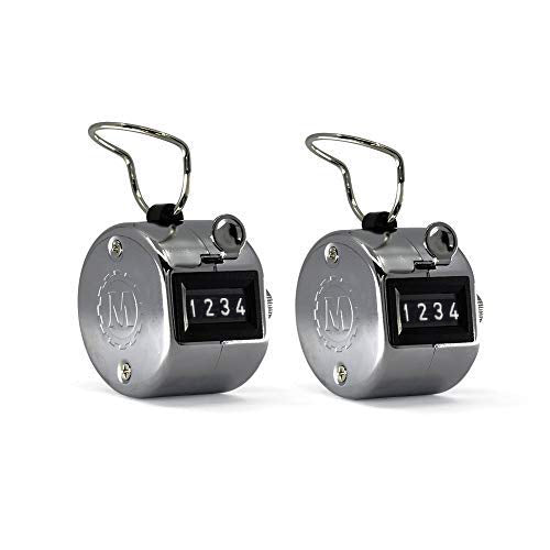 Chrome Handheld Tally Counter with Finger Ring image