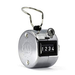 Chrome Handheld Tally Counter with Finger Ring image