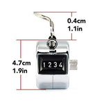 Chrome Handheld Tally Counter with Finger Ring image