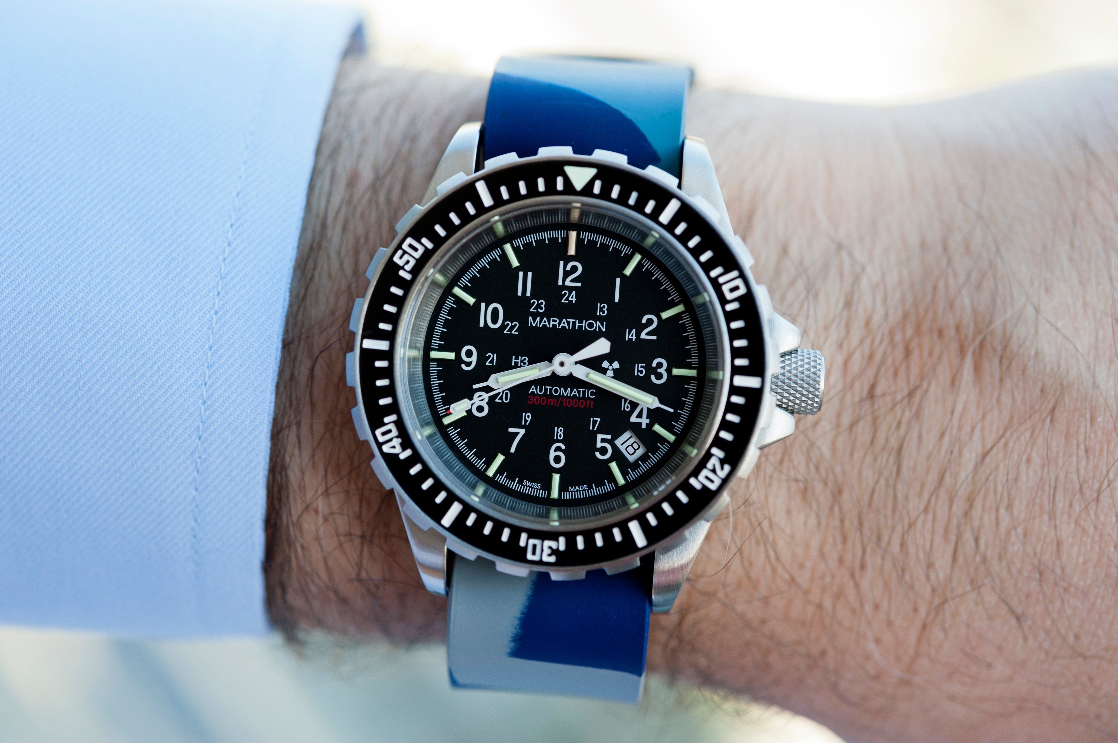 Single-Piece Rubber Strap, Blue Camo, 20mm image