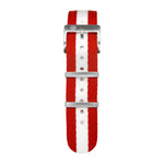 Seat-Belt Weave Nylon DEFSTAN Strap, Red & White, 20mm image