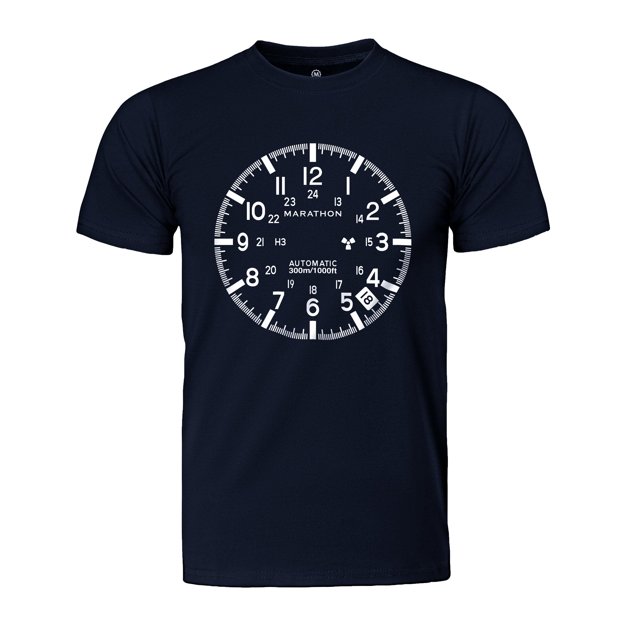 Slim Fit Navy Blue Marathon Watch GSAR T-Shirt image