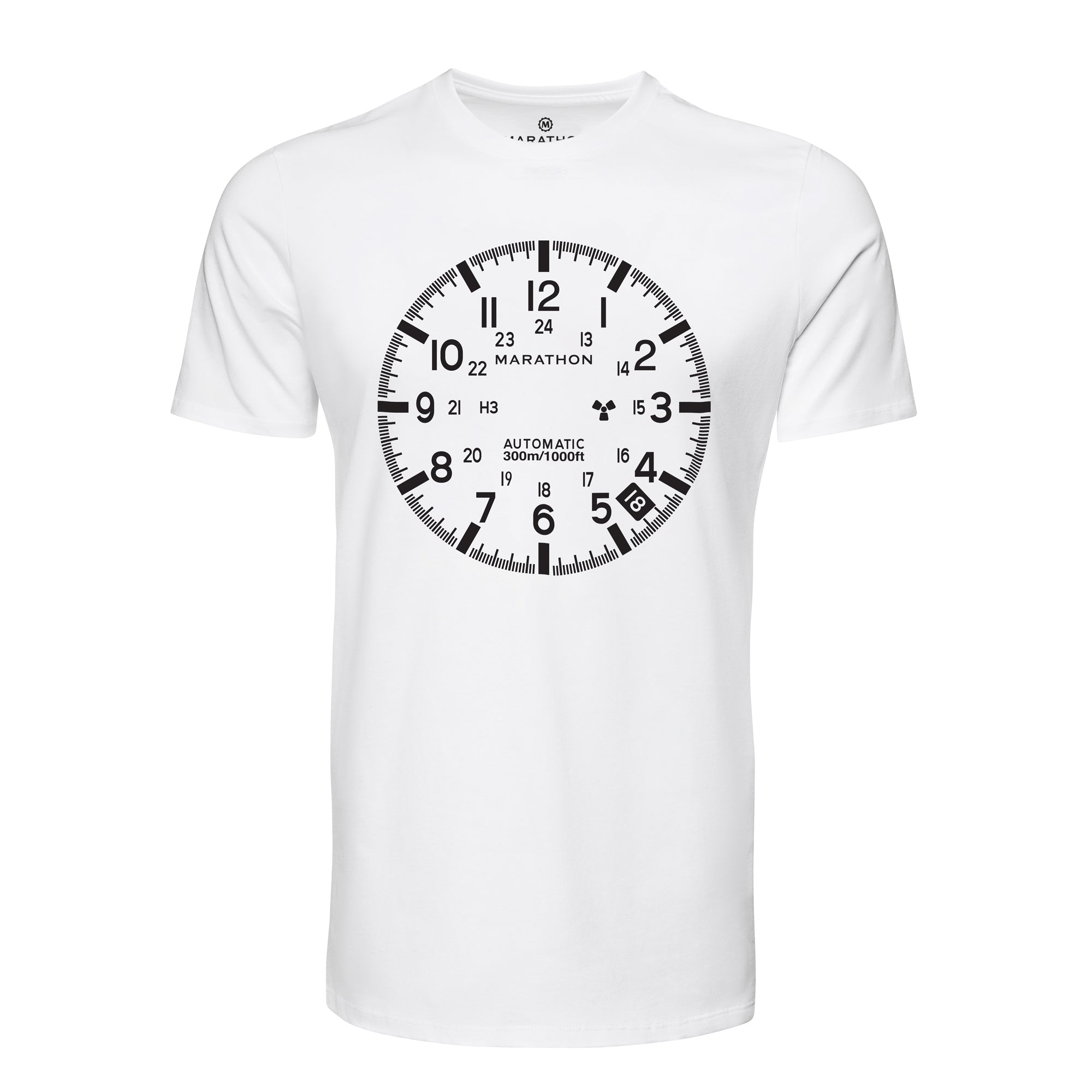 Slim Fit Classic White Marathon Watch GSAR T-Shirt image