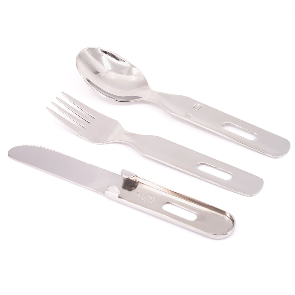 Knife, Fork and Spoon Set - Chow Kit - Military, Hiking, Camping, & Emergency Kit - marathonwatch