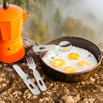 Knife, Fork and Spoon Set - Chow Kit - Military, Hiking, Camping, & Emergency Kit image