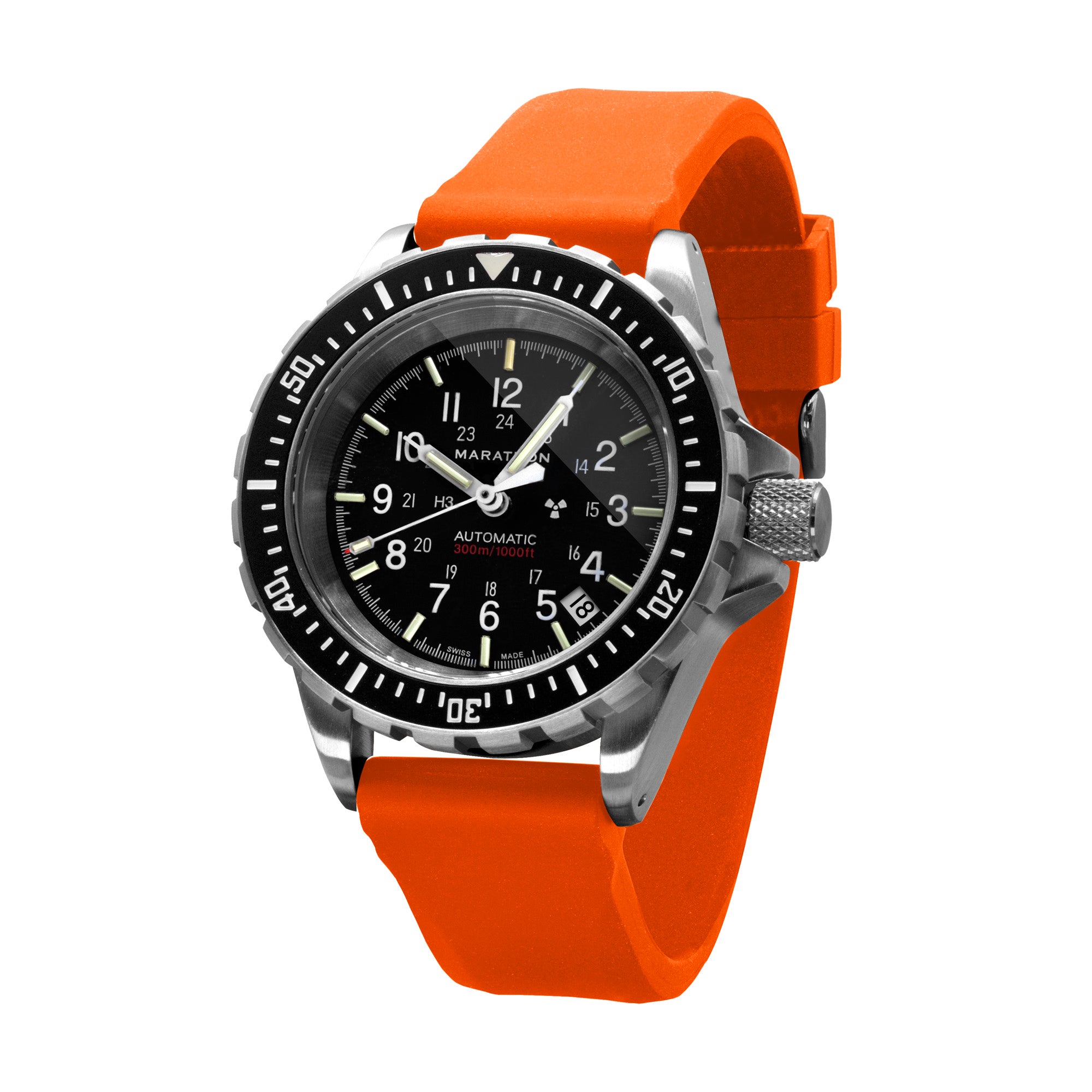 Bracelet de plongée en caoutchouc en deux pièces, orange, 20 mm image
