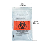 Laboratory Sample Bag/Biohazard Specimen Bag with Outside Pocket - Hospital Grade image