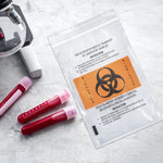 Laboratory Sample Bag/Biohazard Specimen Bag with Outside Pocket - Hospital Grade image
