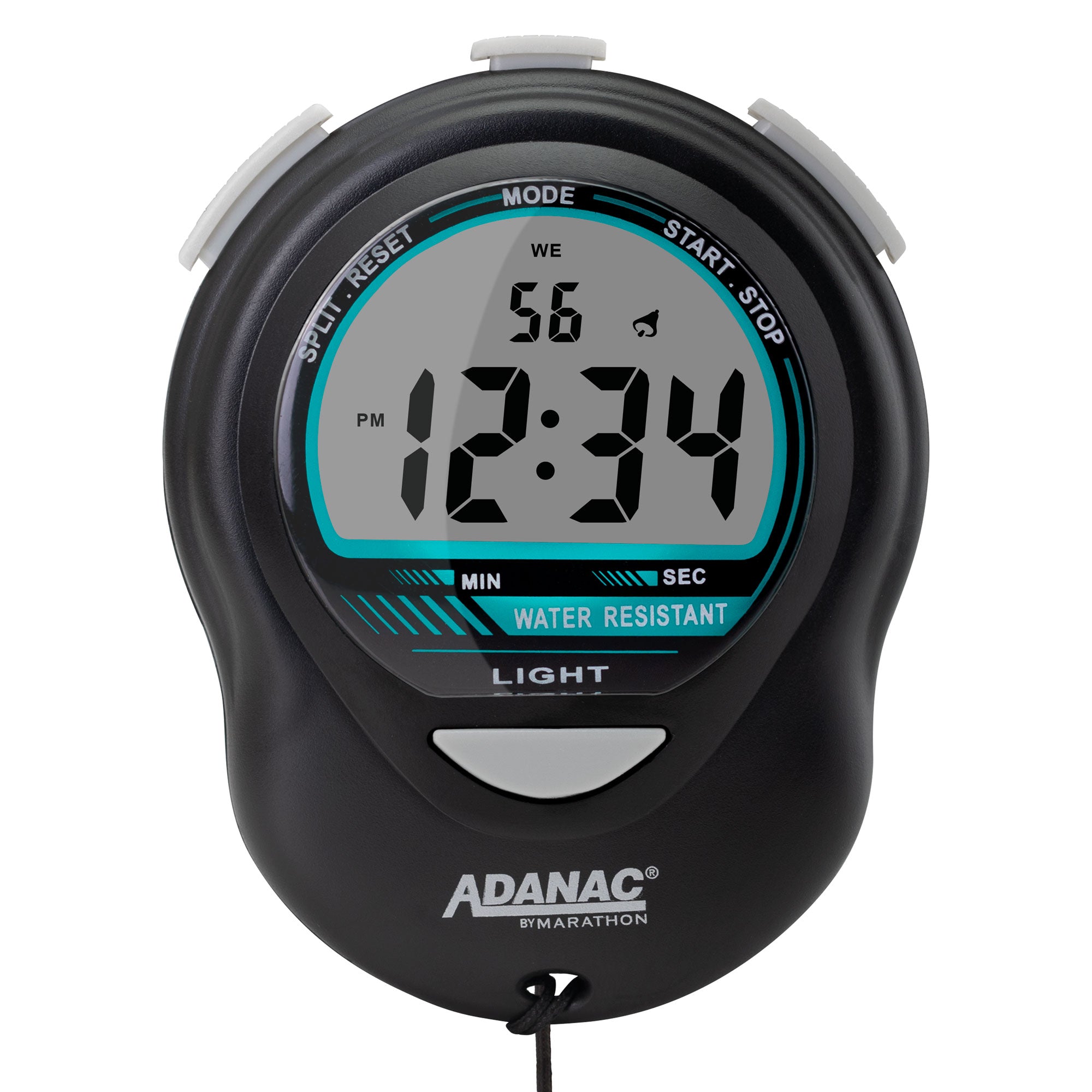 ADANAC Digital Glow Stopwatch Timer Black - Marathon Watch Company  | ST083013-BK