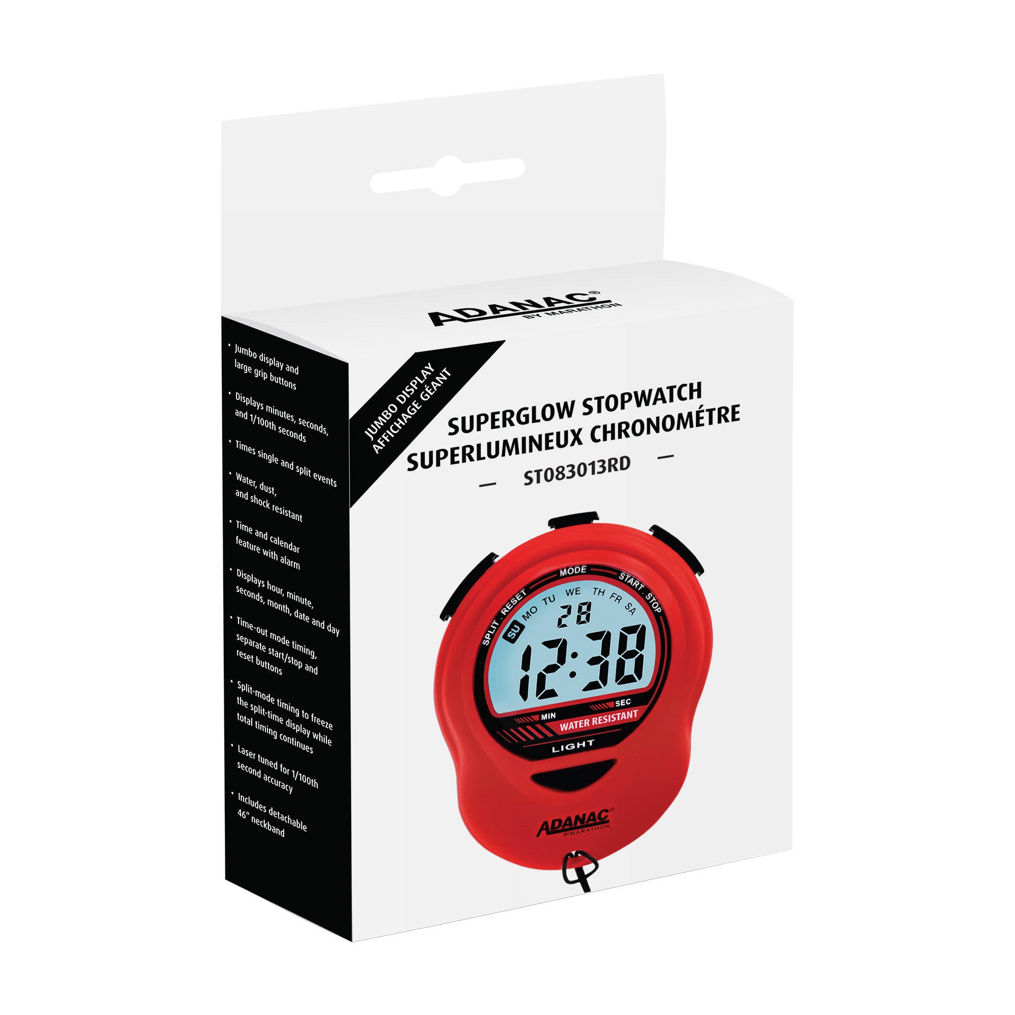 ADANAC Digital Glow Stopwatch Timer - Marathon Watch Company