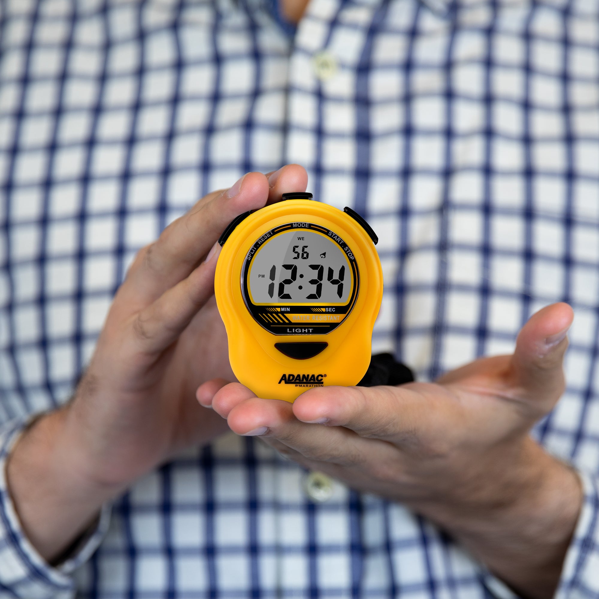 ADANAC Digital Glow Stopwatch Timer Yellow - Marathon Watch Company | ST083013-YE