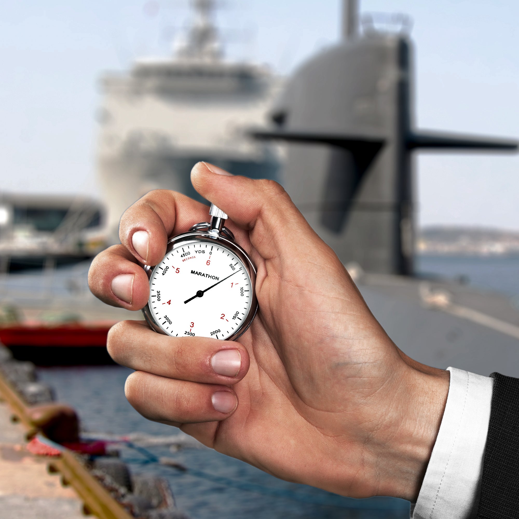 Mechanical Stopwatch: Single Action 5000 yard (1/50 sec & 6 sec), 100 yard or 1 sec Interval image