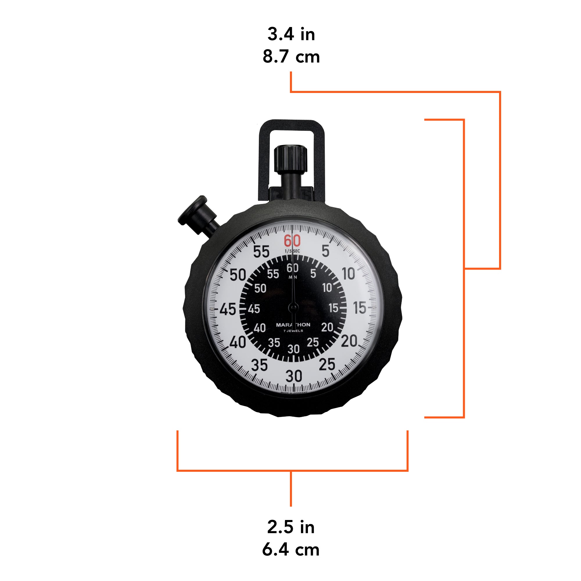 Military Stopwatch - Instantaneous Return and Time-Out, with