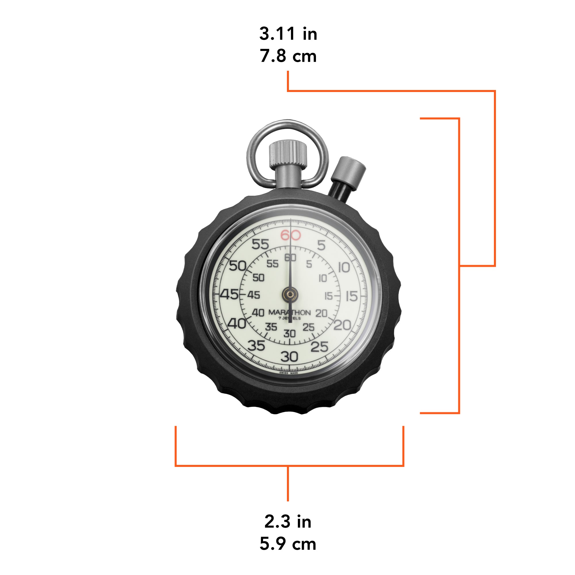 Cronómetro Mecánico: Retorno Instantáneo y Time-Out, Brilla en la Oscuridad, con Registro Central de 60 min image