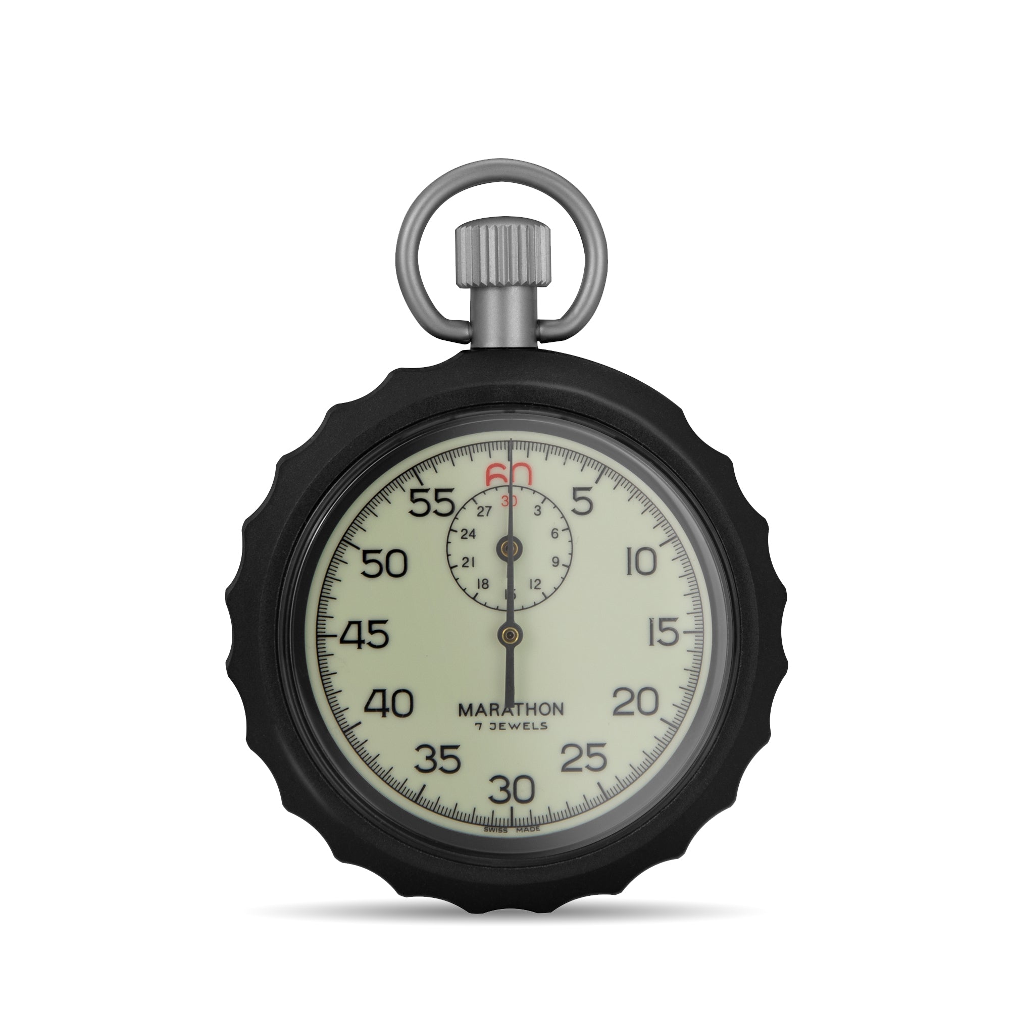Mechanical Stopwatch: Single Action Glow in the Dark, (1/5 sec) 30 min Register image