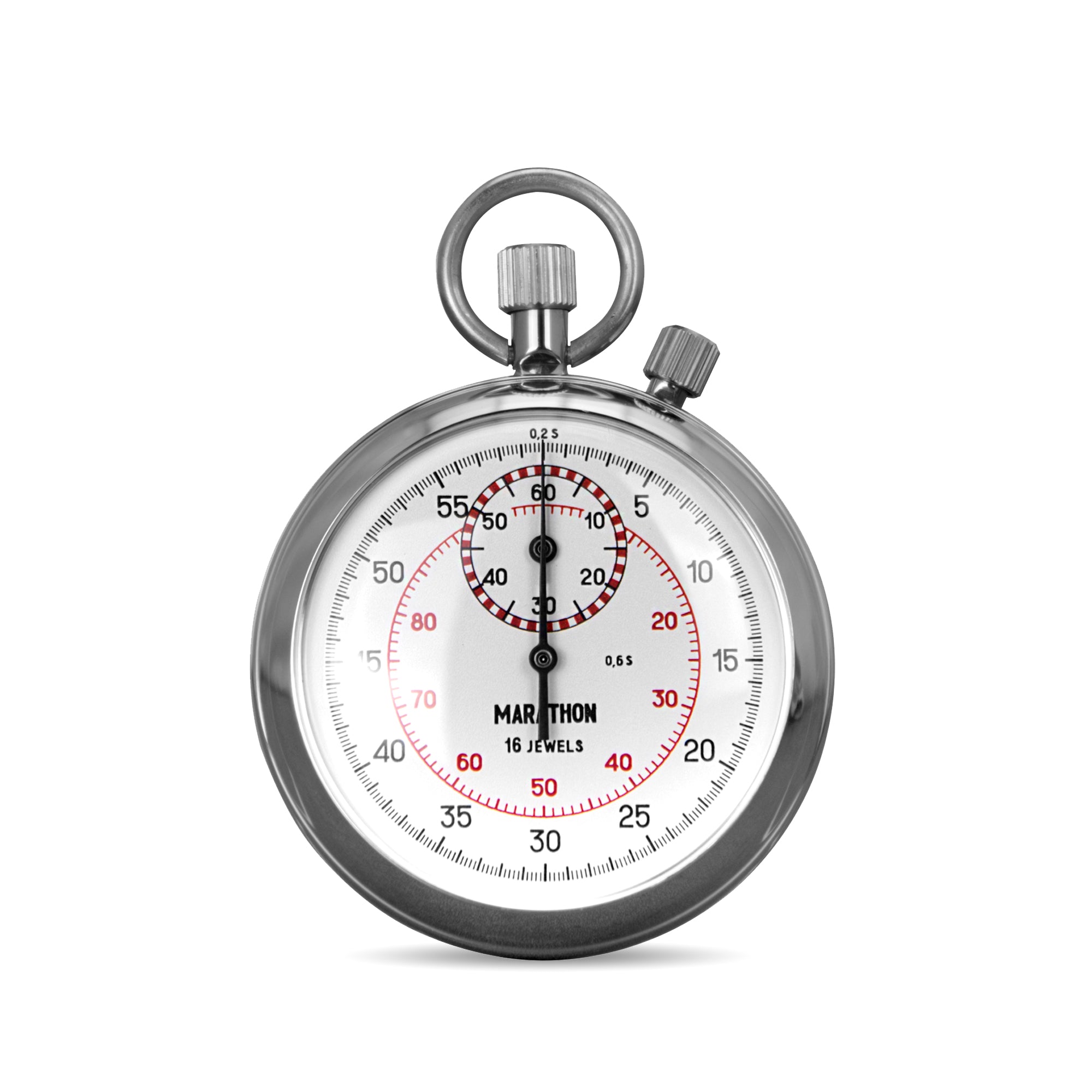 Mechanical Stopwatch: Interruption Type, (1/5 sec, 1/100 min) with 60 min Register image