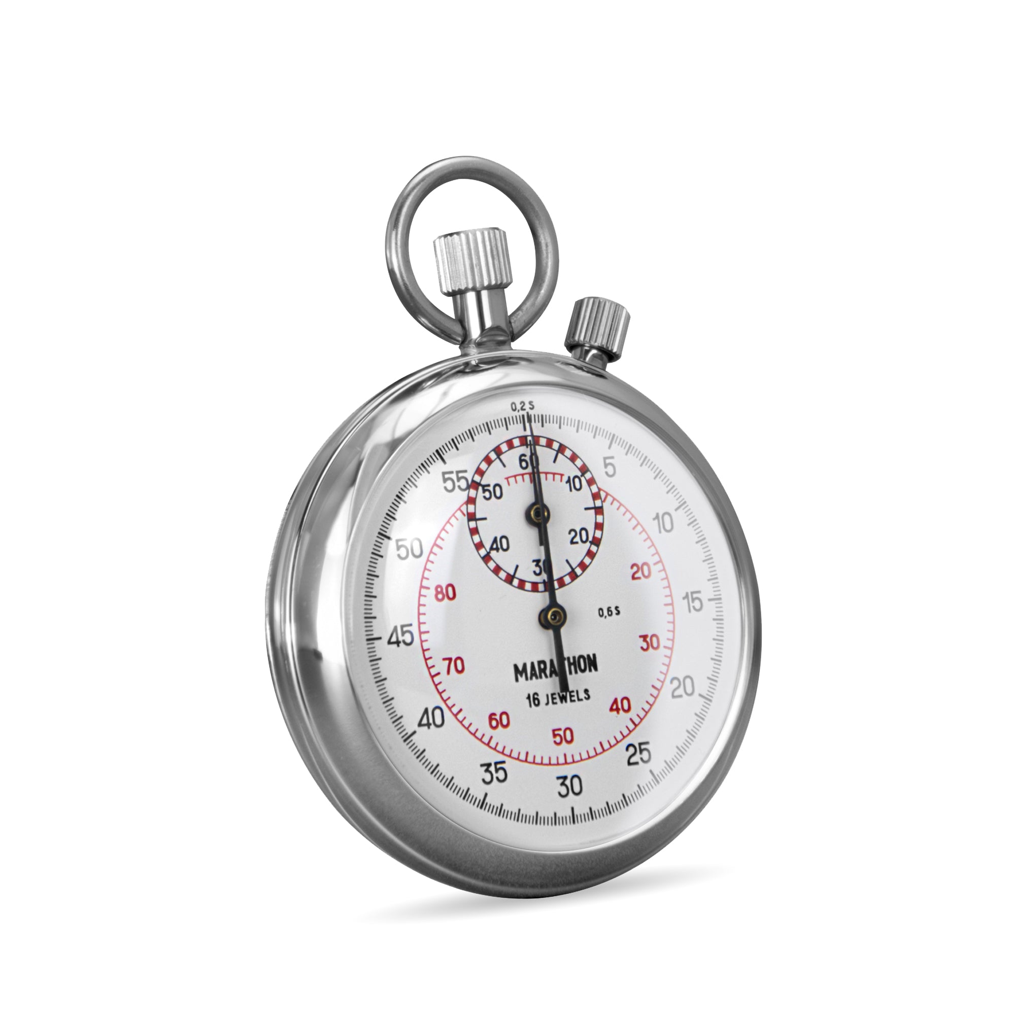 Mechanical Stopwatch: Interruption Type, (1/5 sec, 1/100 min) with 60 min Register