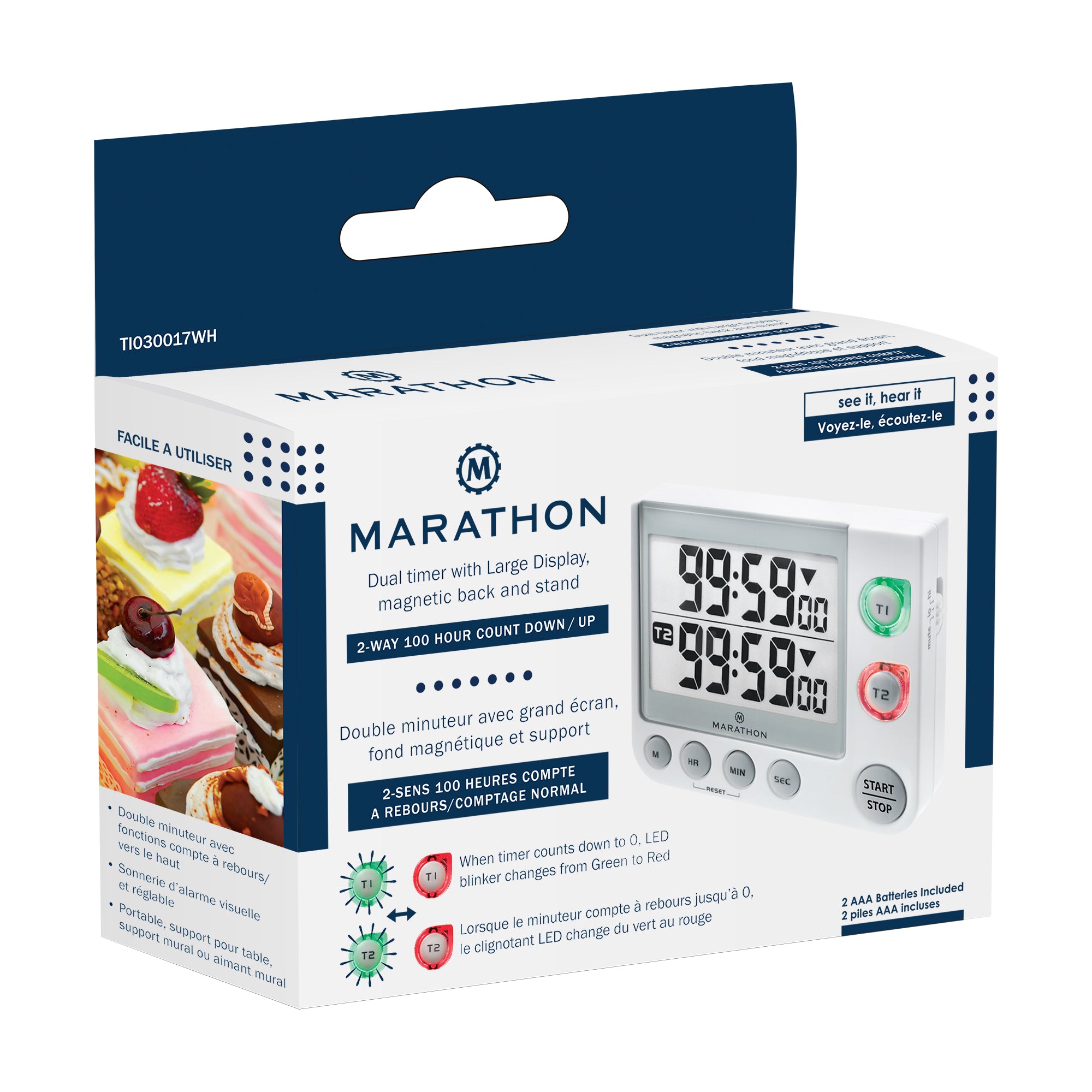 Marathon's Dual Timer with Large Display, Magnetic Back and Stand –  Marathon Watch