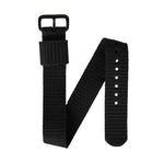 16mm - 10" Length - Ballistic Nylon Watch Band/Strap with Stainless Steel Buckle - marathonwatch | WS-NY-BKBK-16-10