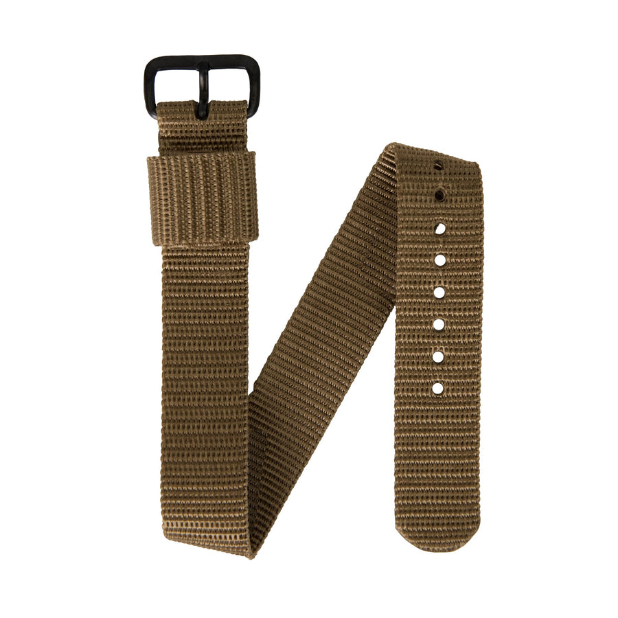 16mm - 10" Length - Ballistic Nylon Watch Band/Strap with Stainless Steel Buckle - marathonwatch  | WS-NY-DTBK-16-10