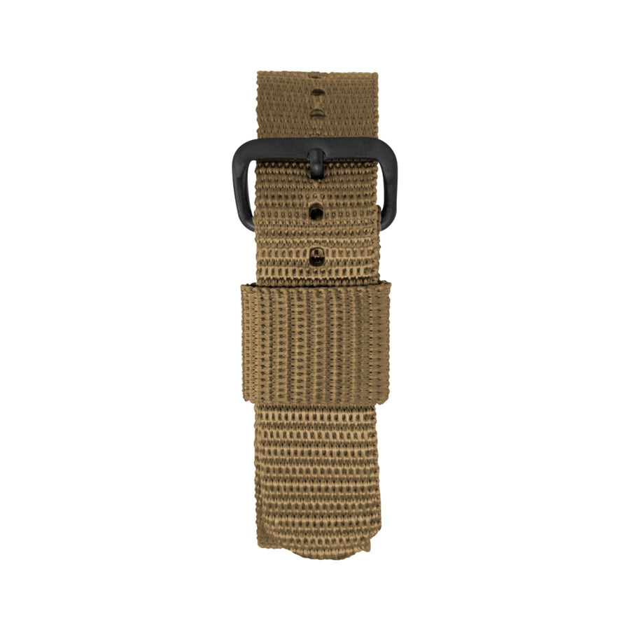 16mm - 10" Length - Ballistic Nylon Watch Band/Strap with Stainless Steel Buckle - marathonwatch
