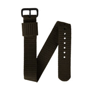 16mm - 10" Length - Ballistic Nylon Watch Band/Strap with Stainless Steel Buckle - marathonwatch  | WS-NY-SGBK-16-10