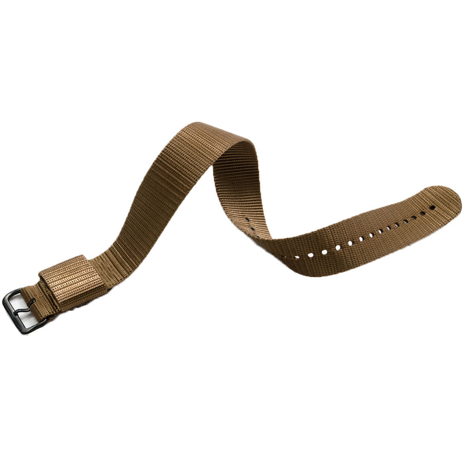 16mm - 10" Length - Ballistic Nylon Watch Band/Strap with Stainless Steel Buckle - marathonwatch