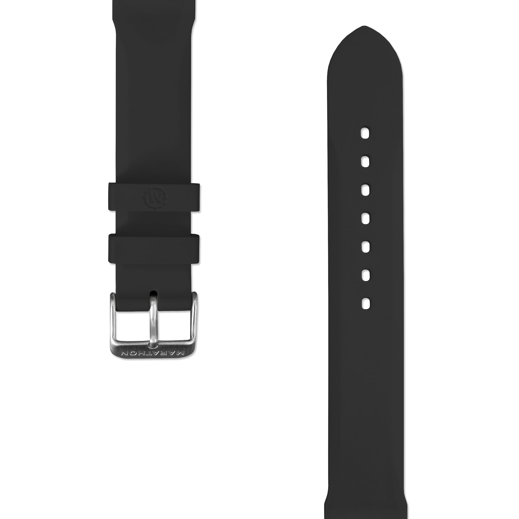 Two-Piece Rubber Dive Strap, Black, 20mm image