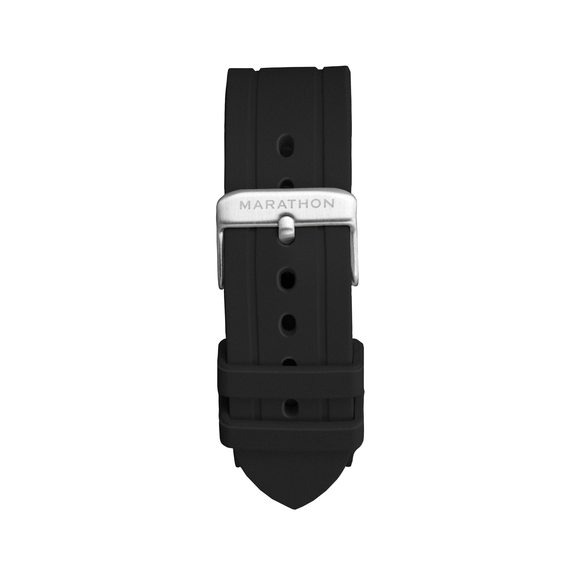 Two-Piece Rubber Dive Strap, Black, 22mm image