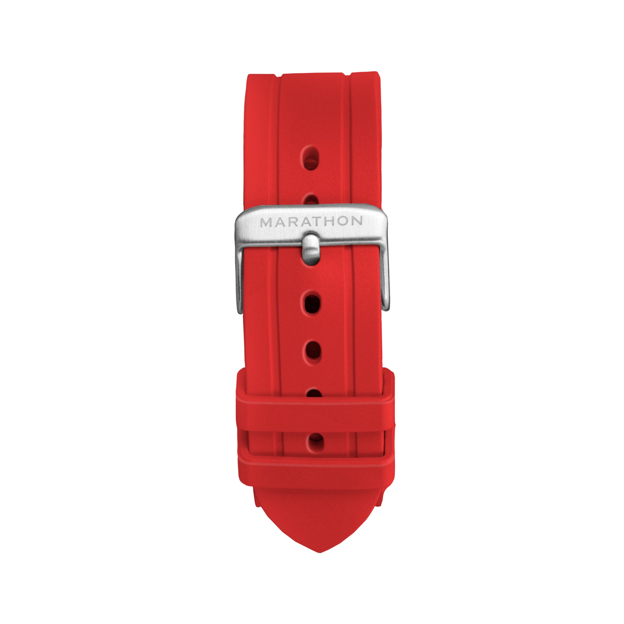 Two-Piece Rubber Dive Strap, Red, 22mm image