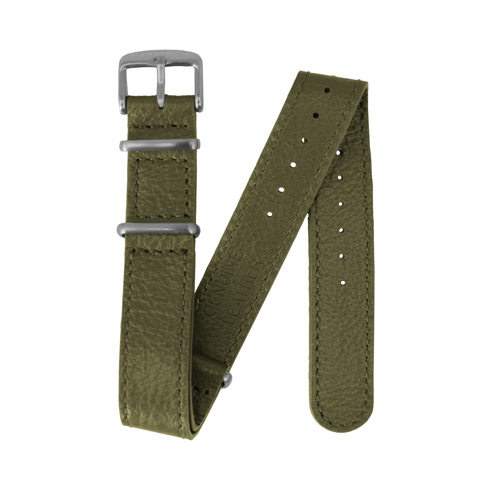Bracelet en cuir DEFSTAN , vert olive, 22 mm image