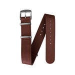18mm Leather NATO Watch Band/Strap with Stainless Steel Square Buckle - marathonwatch