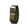 18mm Leather NATO Watch Band/Strap with Stainless Steel Square Buckle - marathonwatch