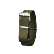 18mm Leather NATO Watch Band/Strap with Stainless Steel Square Buckle - marathonwatch