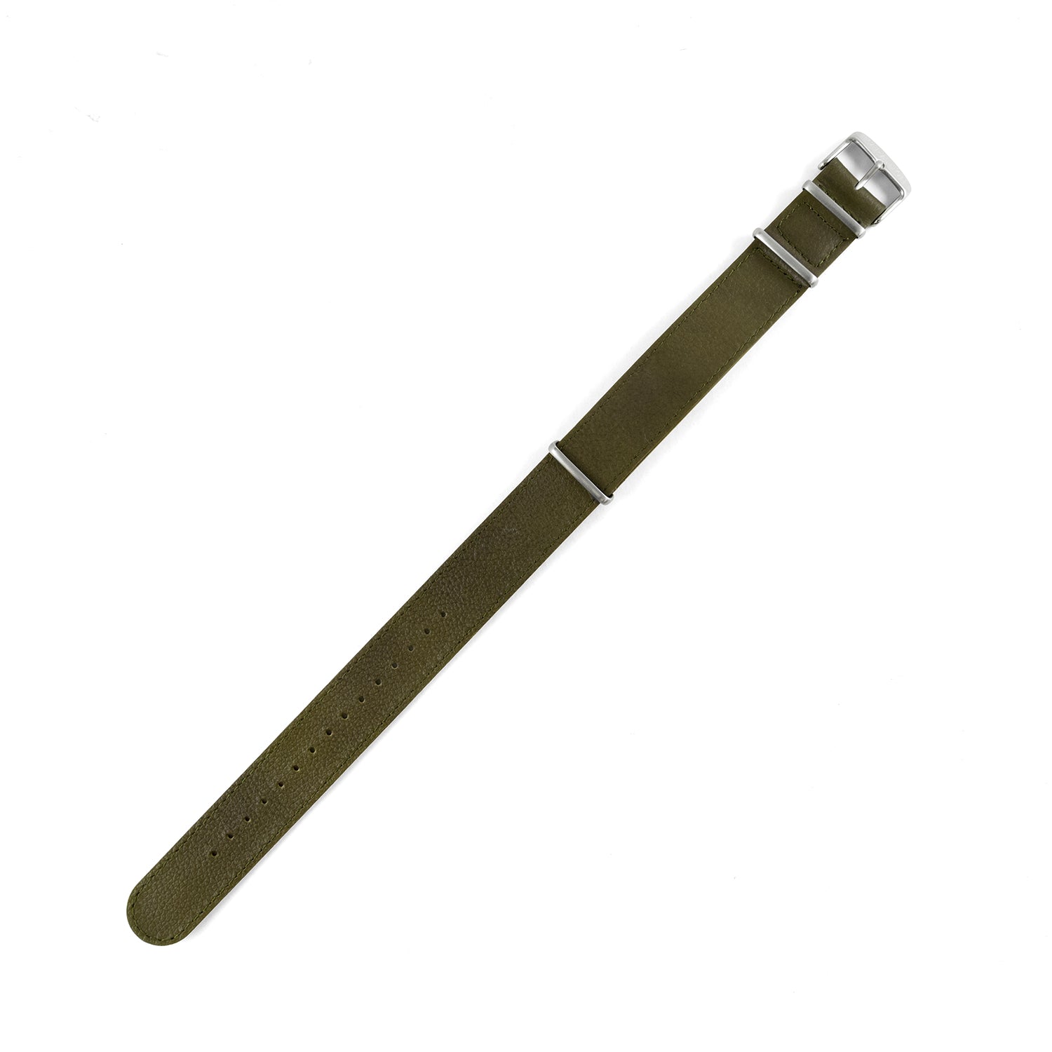 Leather DEFSTAN Strap, Olive Green, 18mm image