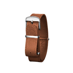 16mm Leather brown DEFSTAN Strap buckle view