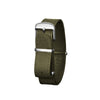 16mm Leather NATO Watch Band/Strap with Stainless Steel Square Buckle - marathonwatch