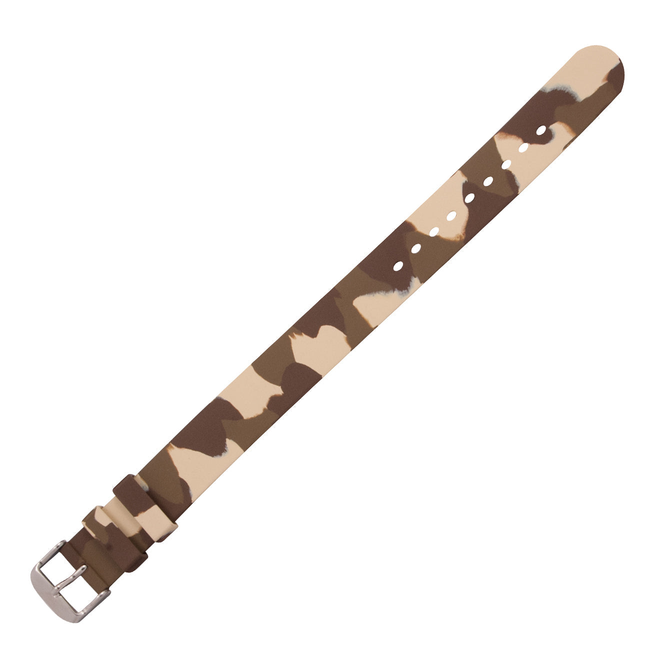 Single-Piece Rubber Strap, Brown Camo, 20mm image