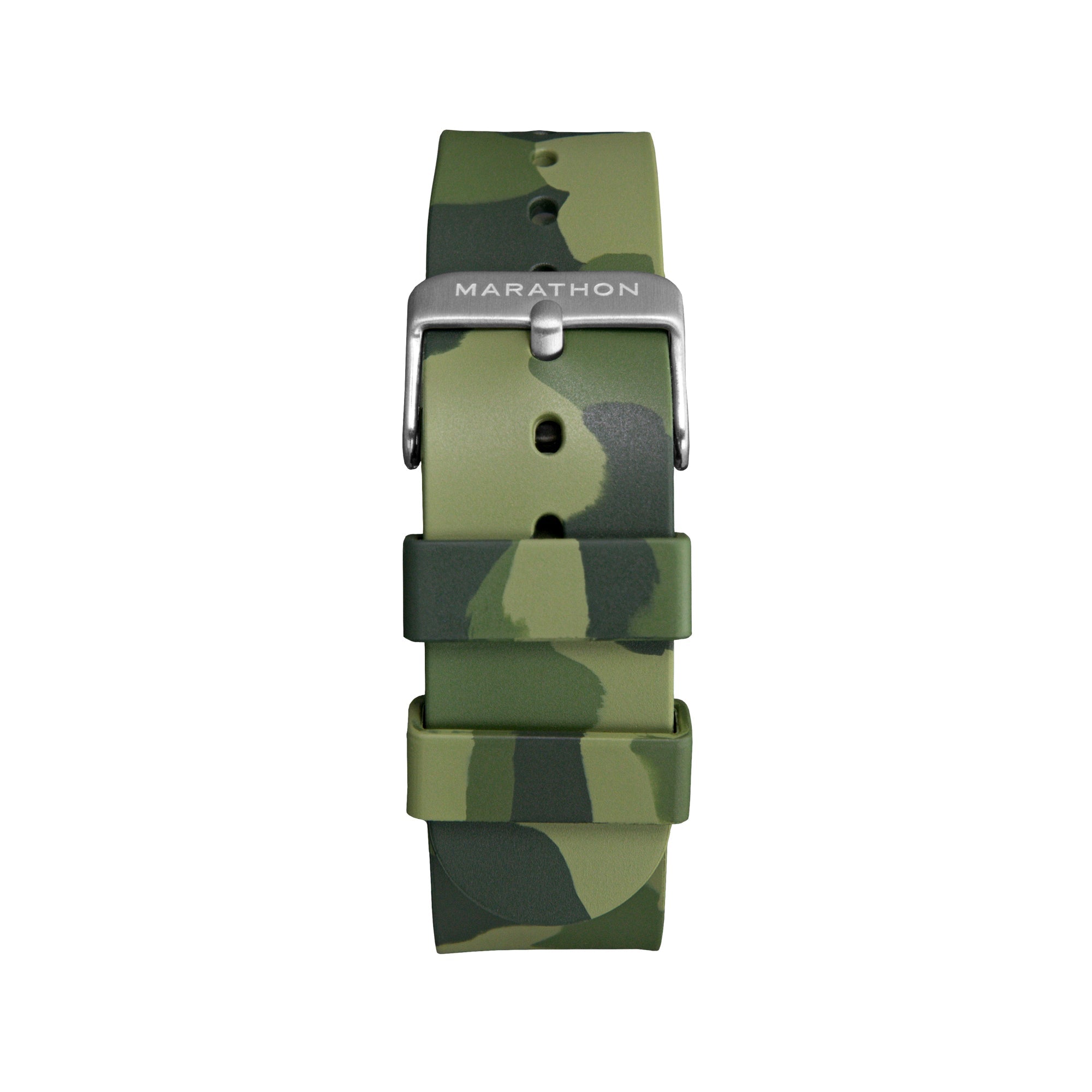 Bracelet en caoutchouc monobloc, camouflage vert, 20 mm image
