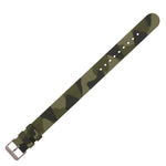 Bracelet en caoutchouc monobloc, camouflage vert, 20 mm image