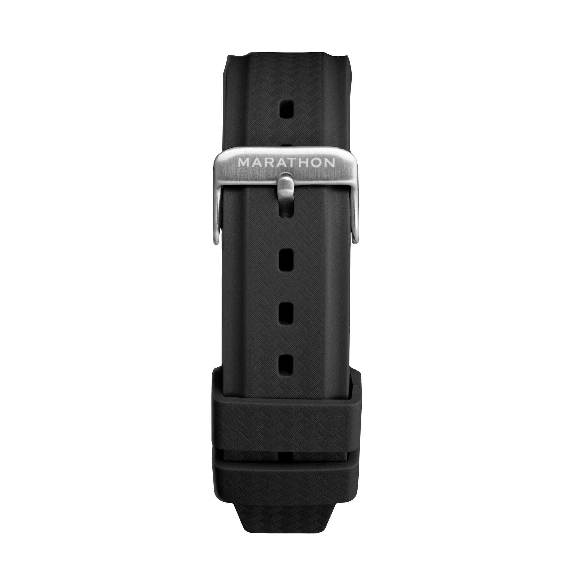 Textured Rubber Strap, Black, 22mm image