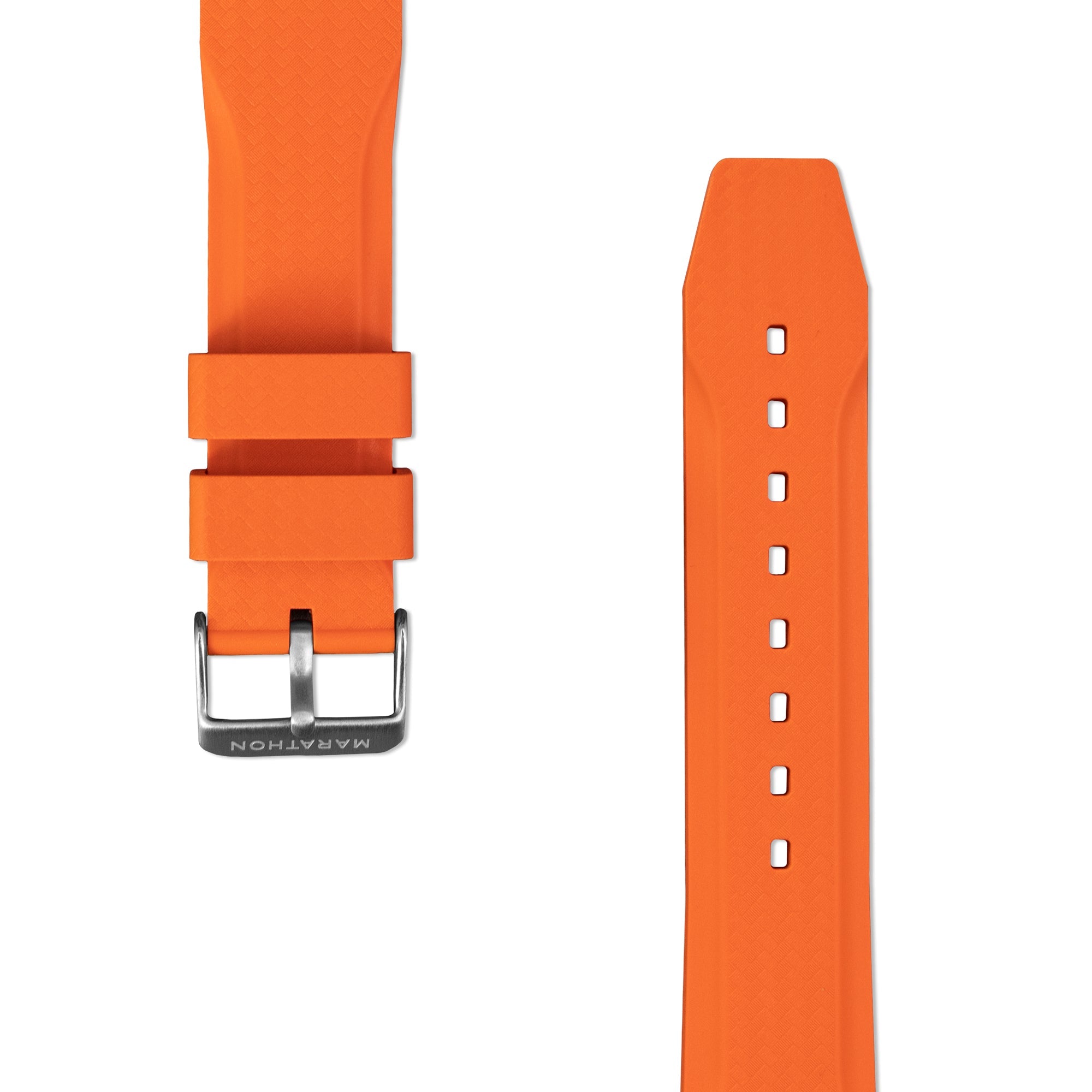 Textured Rubber Strap, Orange, 22mm image