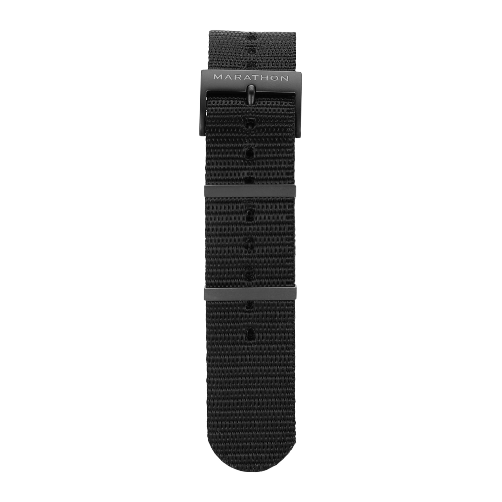 Nylon DEFSTAN Strap with Anthracite Hardware, Black, 20mm – Marathon Watch