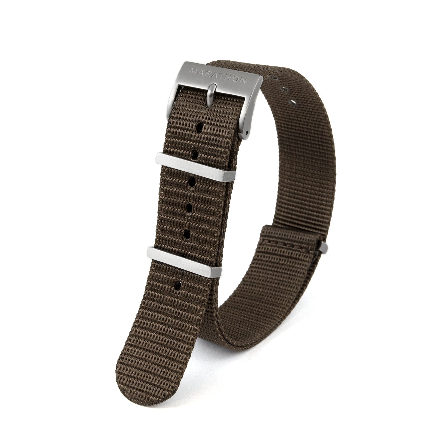 20mm Nylon NATO Watch Band/Strap with Stainless Steel Square Buckle - marathonwatch